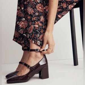 Madewell The Maddie: Patent Leather Mary Jane Heels